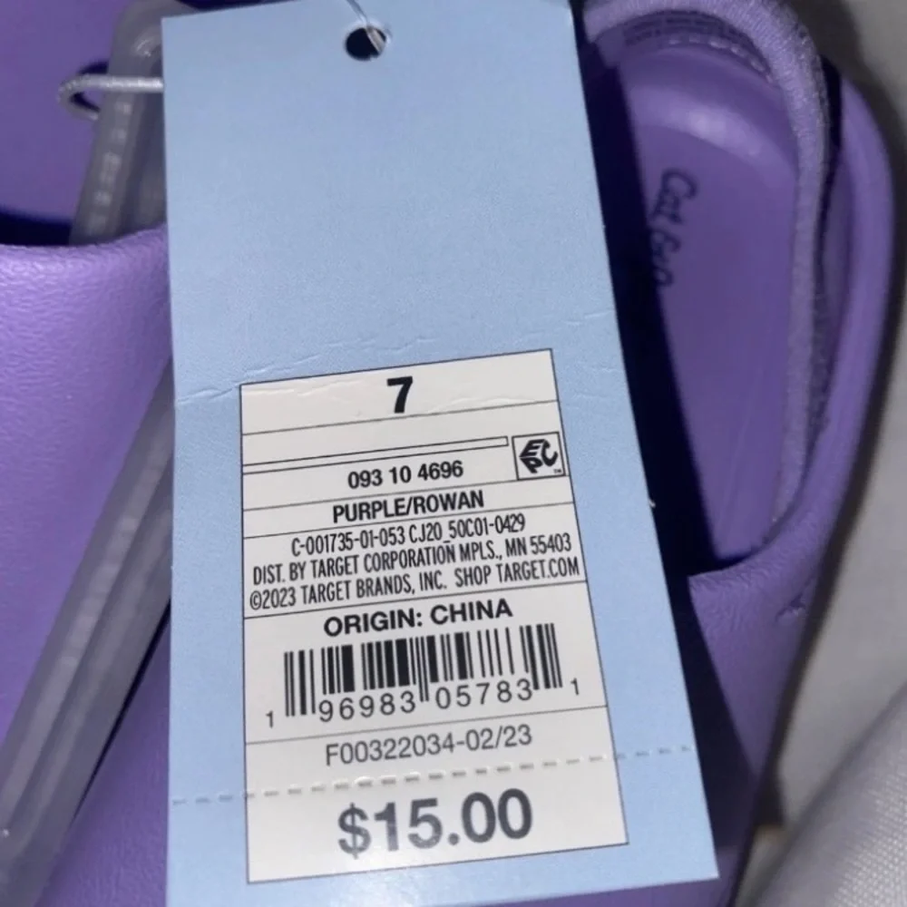 Cat & Jack Kids Purple slip on Shoes toddler size 7